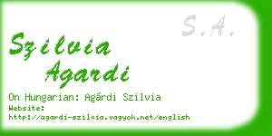 szilvia agardi business card